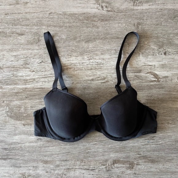 SKIMS Bra Weightless Demi Fits Everybody Black Mesh Sheer Womens 36B - Picture 4 of 9